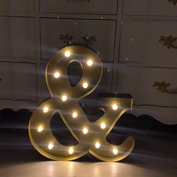 Marquee light threshold gold large‎ retro mid century modern home decor metal - Picture 3 of 16